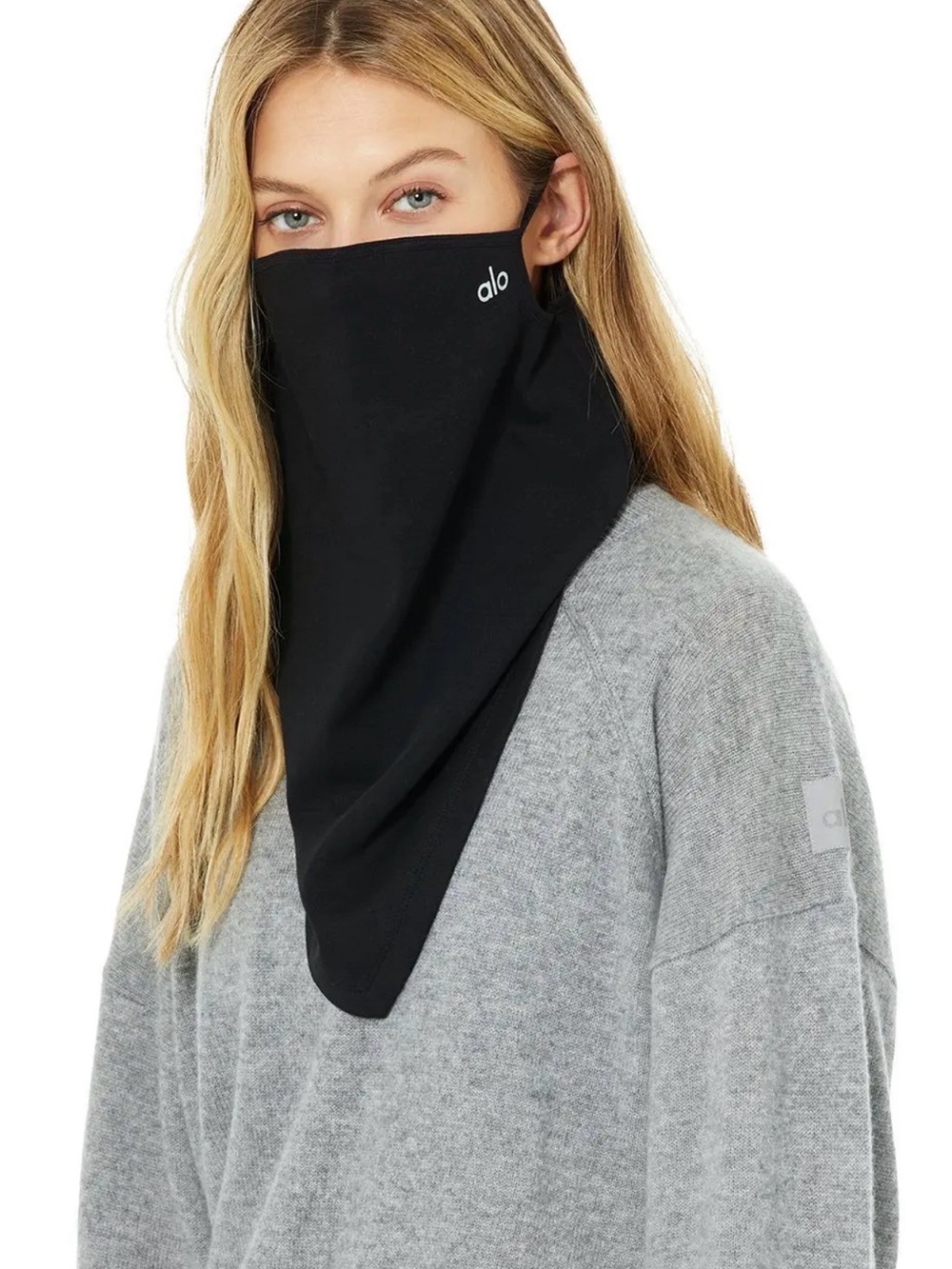 Alo Yoga City Scarf Mask O/S Black EUC